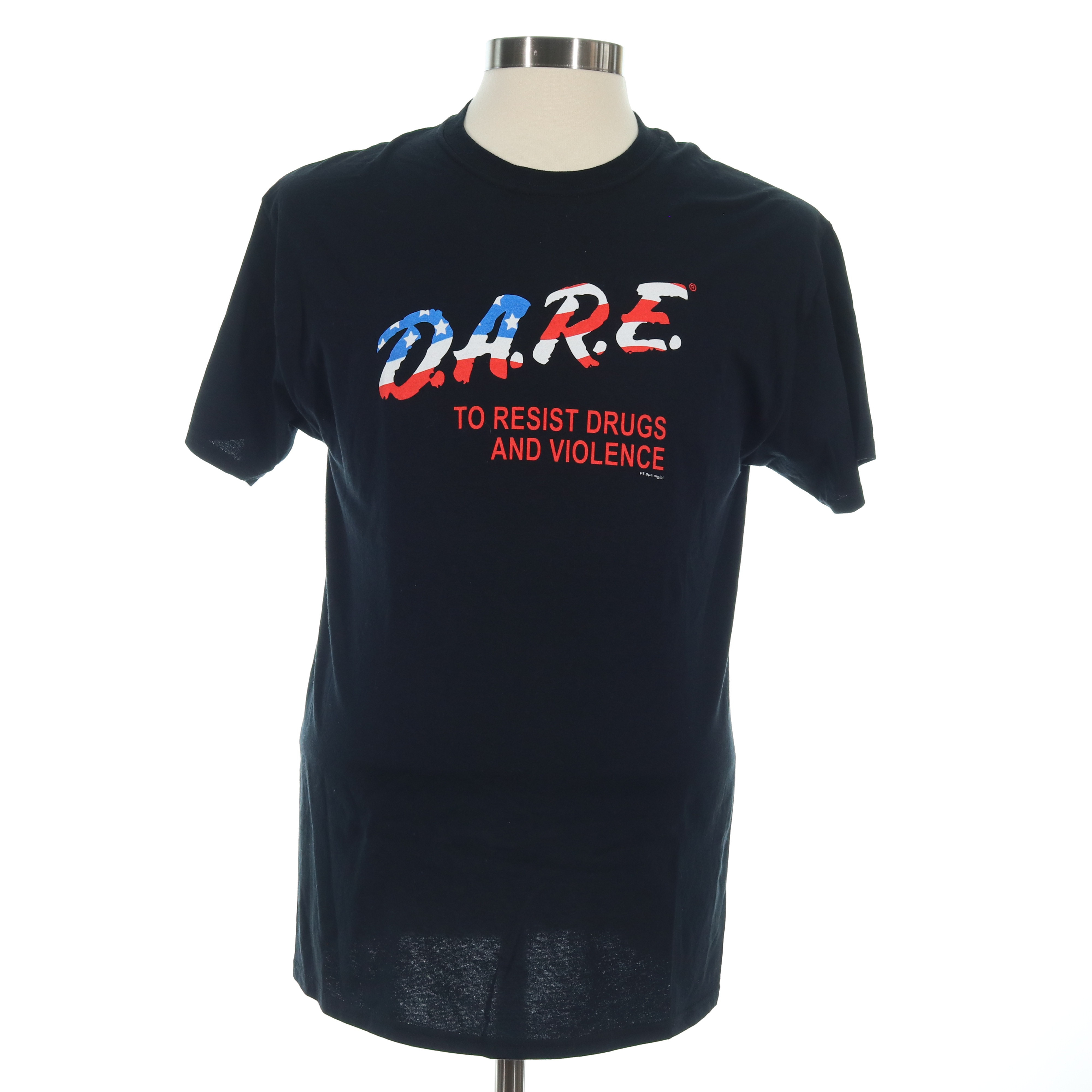 FOTL Men's D.A.R.E DARE American Flag Spellout Vintage 90s T-Shirt - Size Medium